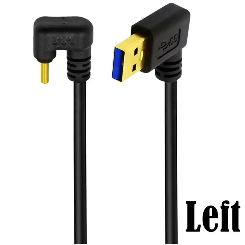 30cm 3.0 Version Gold-Plated USB3.0 A Male Up, Down, Left, Right Bent to Type-C U-Bend Computer Laptop Phone Data Charging Cable