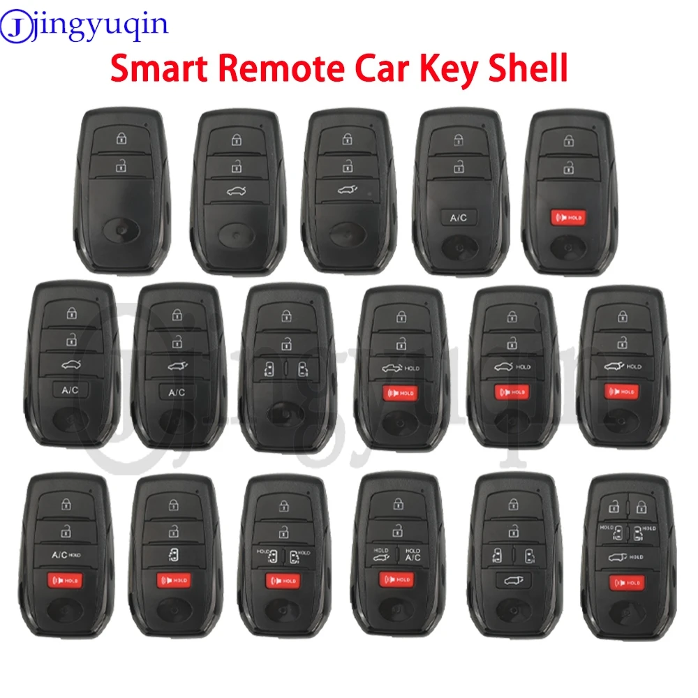 

JYQ Remote Car Key Shell For Toyota Corolla Camry Harrier Land Cruiser Sienna Venza bZ4X Vellfire Alphard Granvia Sequoia Crown