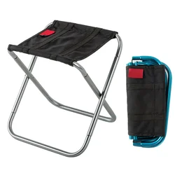 Silla plegable portátil de aleación de aluminio para exteriores, taburete para pesca, Picnic, Camping, césped, Playa