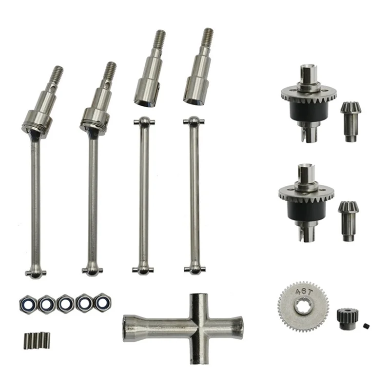 Metal Differential and Drive Shaft Set for SCY 16101 16102 16103 16201 Pro 1/16 Brushless RC Car Upgrade