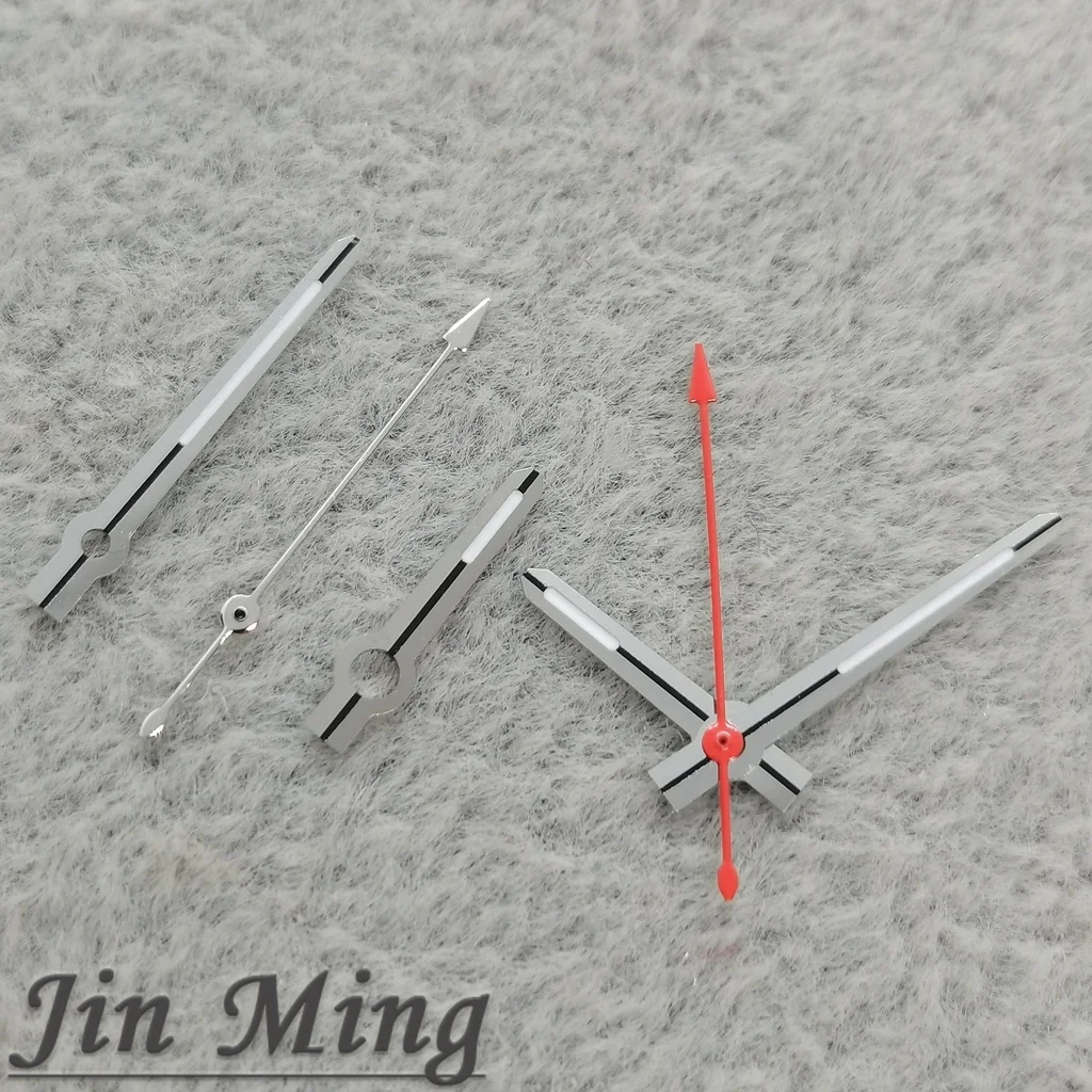 Silver Luminous Watch Hands for NH34 NH35 NH36 NH38 4R 7S Automatic Movement 3 Hands Green Daytona Watch Needles