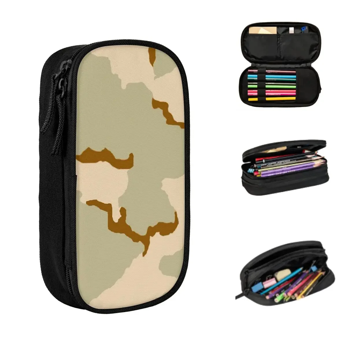 

US 3 ColourColor Desert Camouflage Pencil Cases Large Capacity Pen Bags Pen Box Pencil Pouch For Boys Girls Stationery School