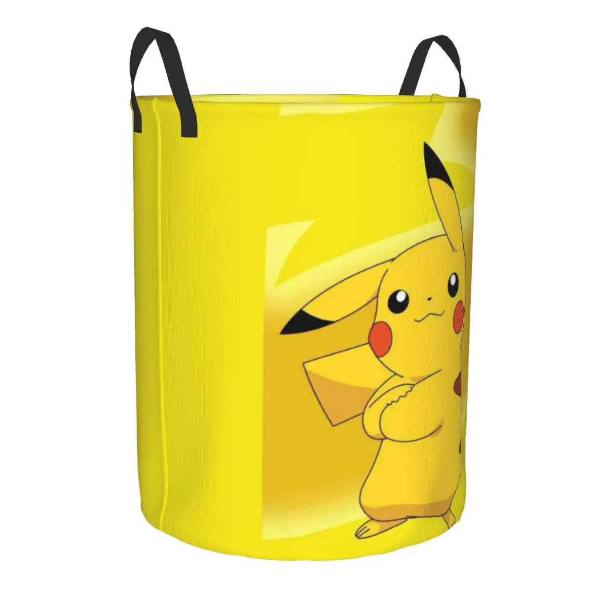 Custom P-Pikachus Anime Laundry Basket Collapsible Clothes Toy Hamper Storage Bin for Kids Nursery