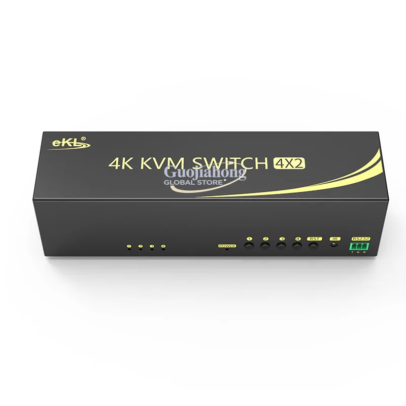

eKL 412HK 4 in 2 out HD&MI2.0 KVM dual screen switcher dual screen expansion output dual channel