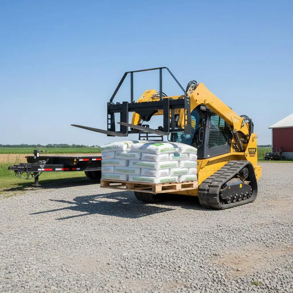 

Рама для вилочного погрузчика с грузоподъемностью 4000 фунтов, 45-дюймовые вилы для поддонов с креплением на 2-дюймовый приемник и специальными креплениями.