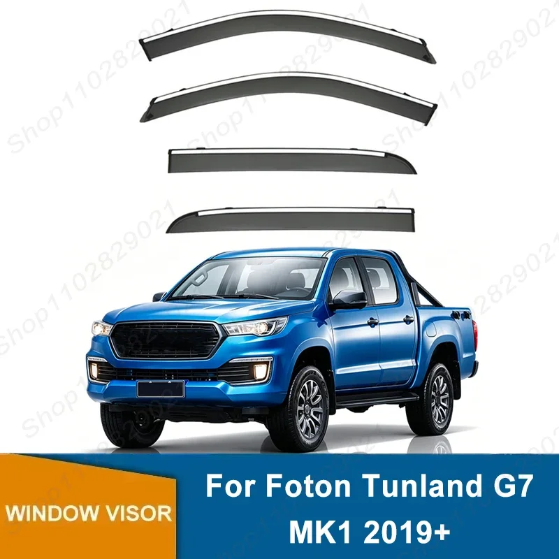 4pcs-window-visor-for-foton-tunland-g7-mk1-2019-weathershield-sun-rain-deflector-guard-car-window-deflector-2020-2021-2022-2023