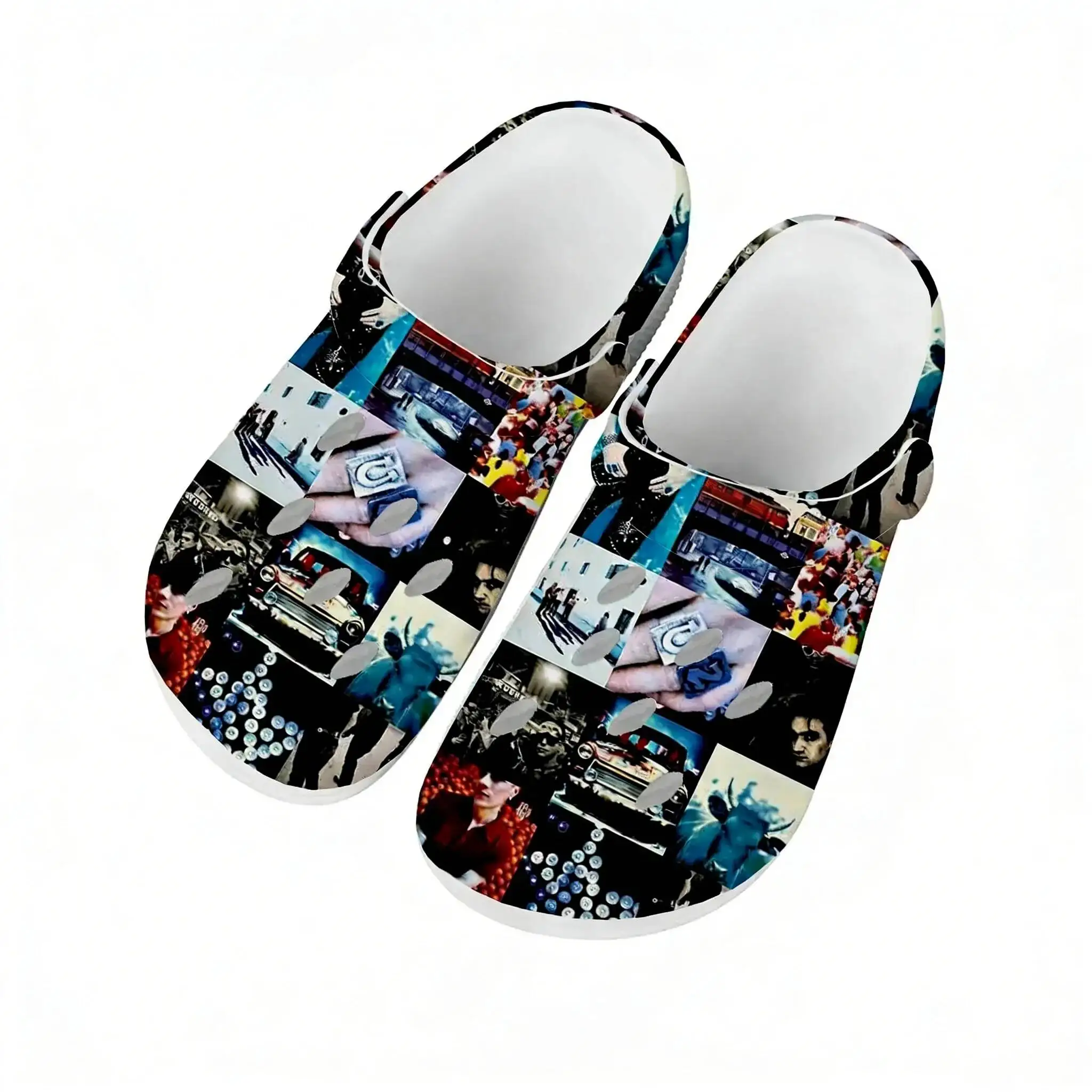 U2 Sandals Mens Women Youth Boy Girl Water Shoes Home Garden Clogs Rock Band Music Fans Custom Made Breathable Hole Slippers