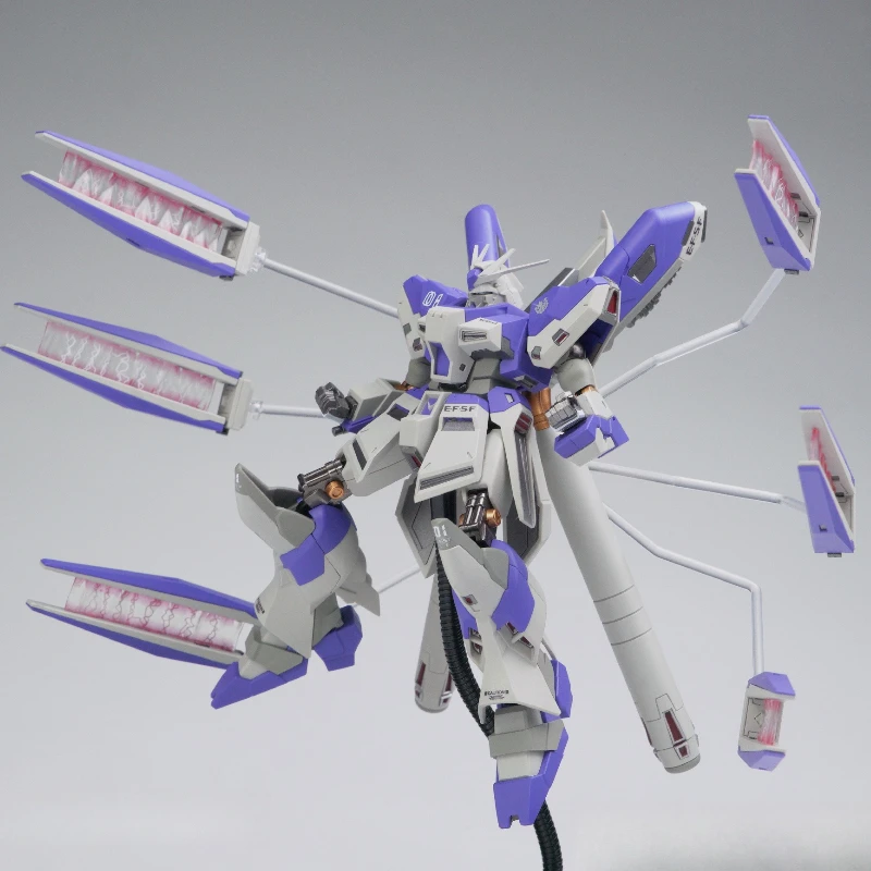 HGUC 1/144 Rx-93-Nu2 Hi-Nu GPB Verion Modelo de montagem colecionável Anime Kits de robô de plástico Figuras Brinquedos Decoração de mesa Presentes