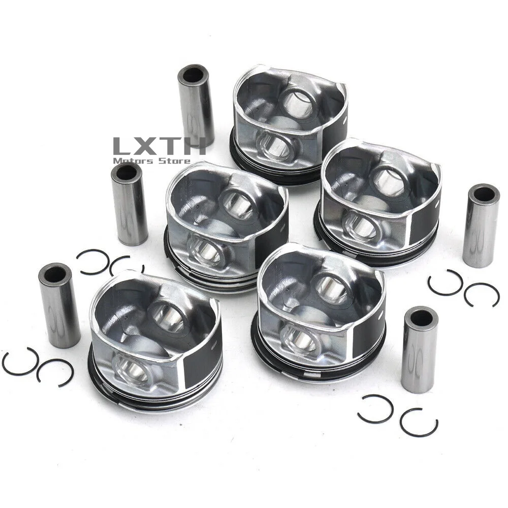 5x Pistons & Rings Set STD A31401695 A31401697 A31430138 A9487328 For Volvo S60 S80 V40 V60 XC60 2.0 T5 B5204T8