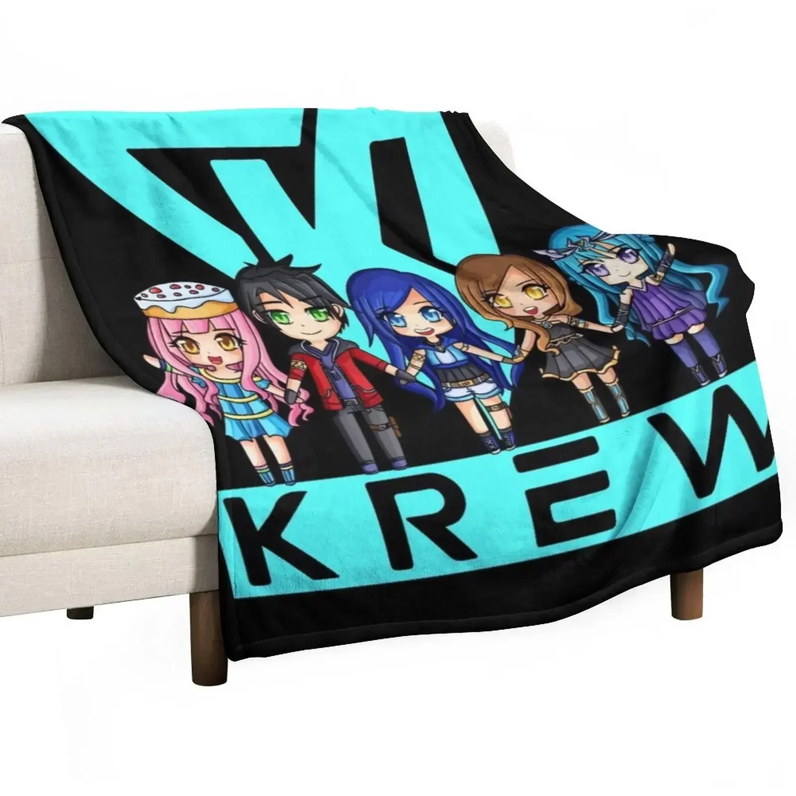 Плед Krew, мягкий плюшевый плед, туристический термоплед для путешествий, забавный подарок, плед для кровати, дорожные пледы.