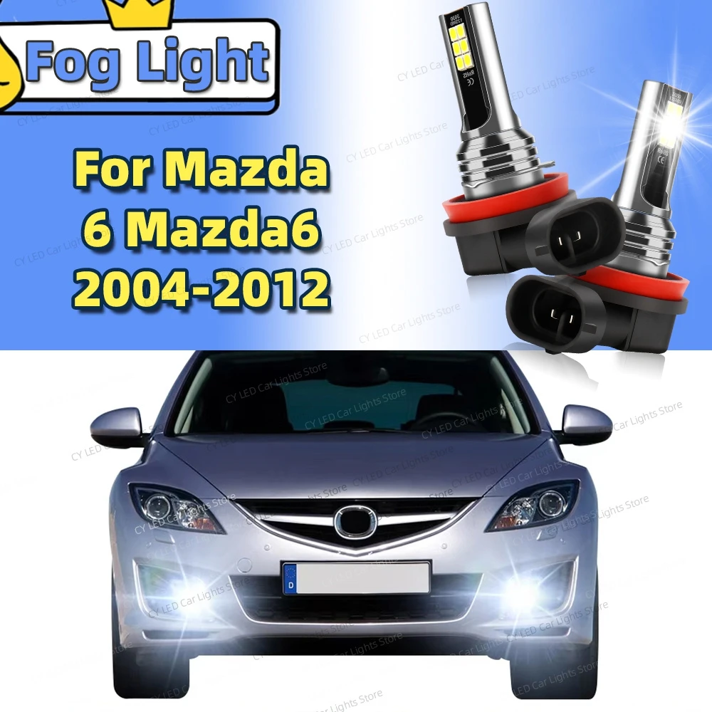 

2 шт. светодиодные передние противотуманные фары Casnbus 6000K для Mazda 6 2004-2012, установка Plug and Play