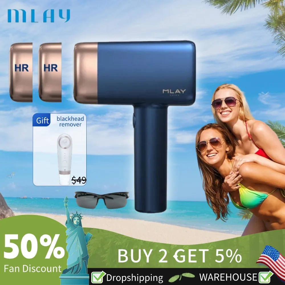 MLAY T14  500000 Flashes IPL Laser Hair Remover 3hr Light Suitable For Face Body And Bikini Permanent Cool Painless Hair Removal