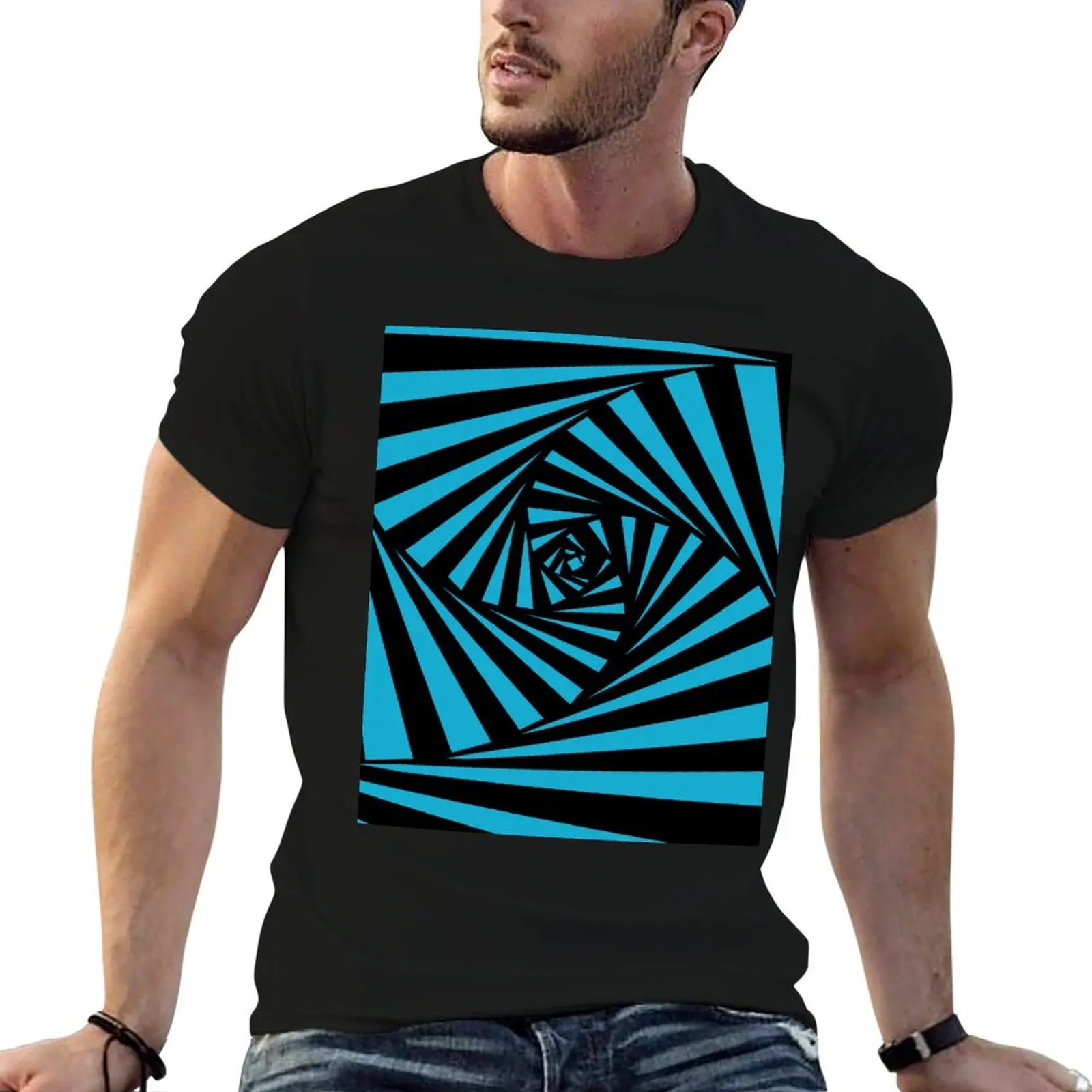 Camiseta Vision Gator Swirl, camisetas engraçadas, camiseta de humor negro para homem, camiseta 100% algodão, camiseta com estampa personalizada