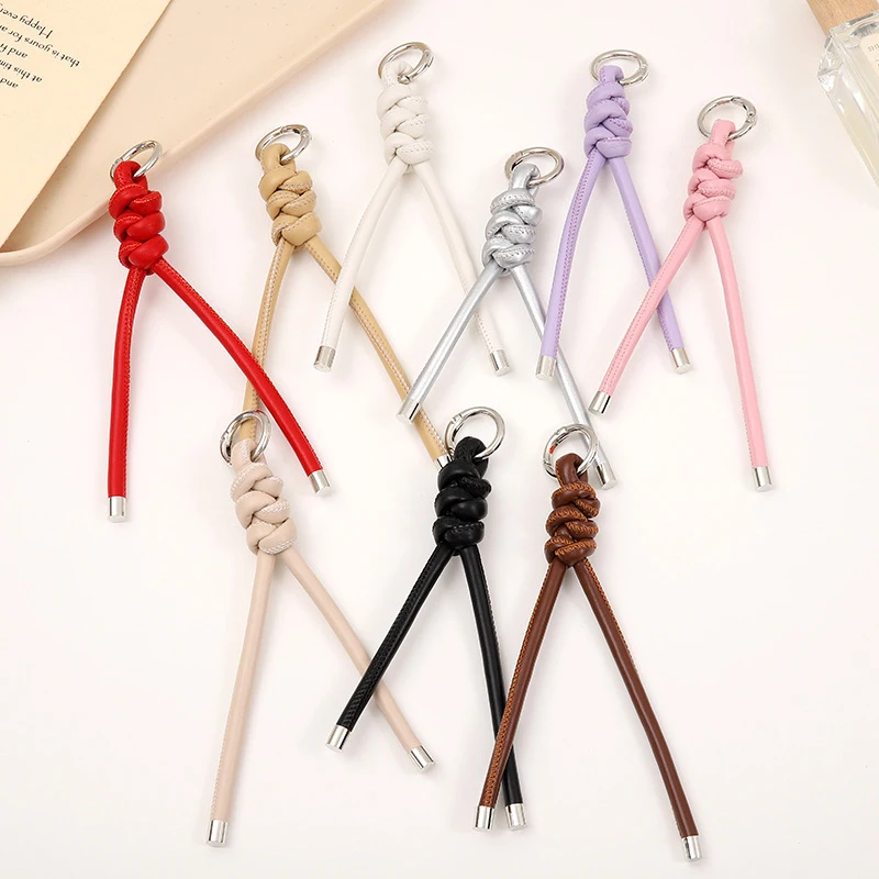 Multi-function PU Leather Keychain Backpack Hanging Rope Versatile Fashion Keychain Backpack Decoration Accessories Gifts