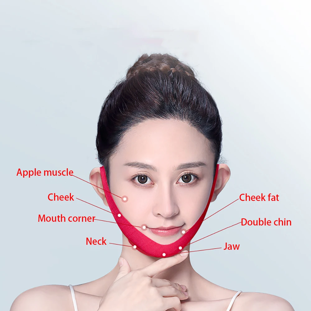 3Pcs Rose Collagen V-line Lifting Neck Mask Anti-aging V Face Bandage Face Mask Moisturizing Lifting Firming Skin Care Neck Mask