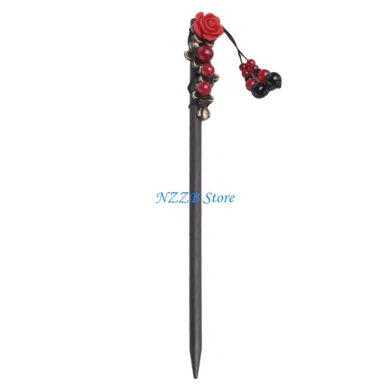 

T21F Handcraft Hairpin Dangling Flower Hair For Formal Occasion Costume