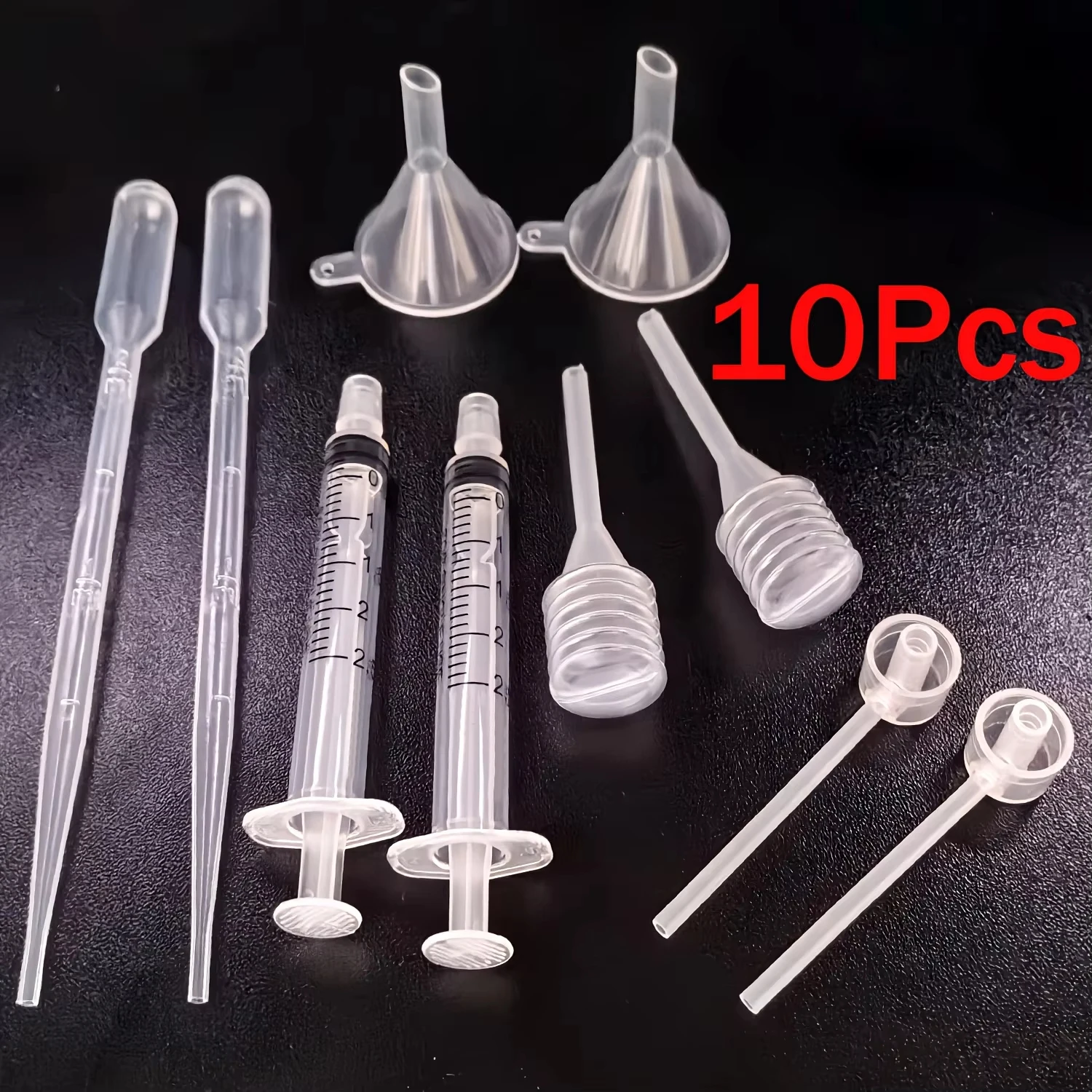 10 Piece Perfume Filling Tool Set, Syringe Extractor, Funnel, Dropper, Spring Dropper, Pump Extractor