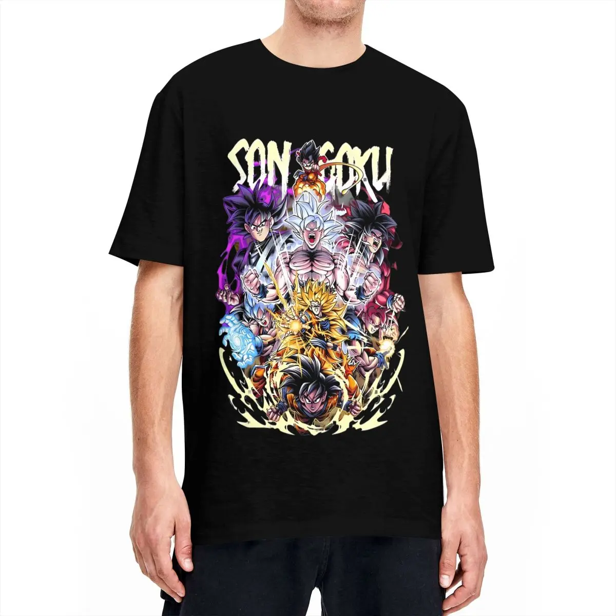 Dragon Ball Z Son Goku T Shirts Men Women's 100% Cotton Funny T-Shirts Crewneck Tees Short Sleeve Clothing New Arrival