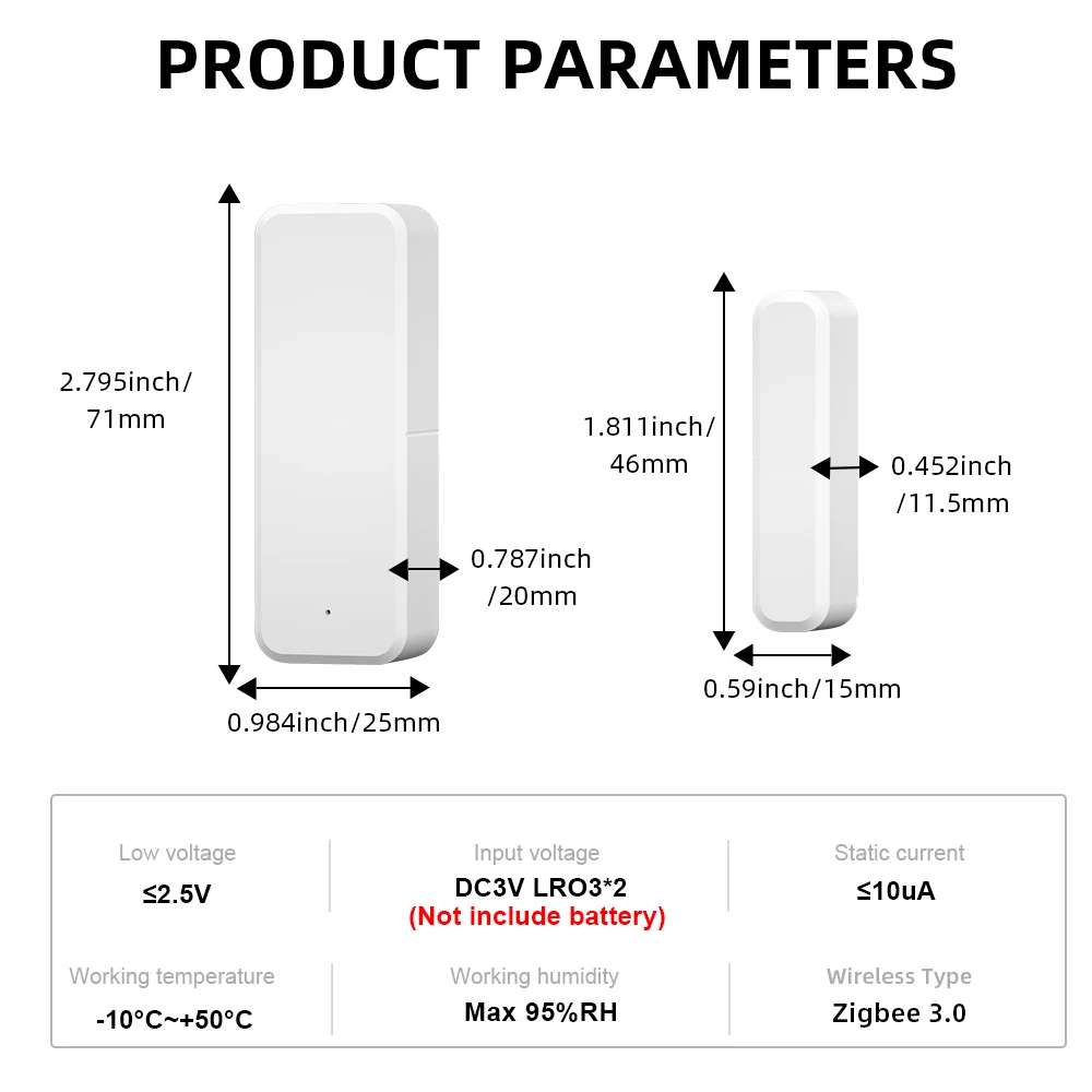 ZigBee Door Window Sensor eWeLink APP Smart Home Security Protection Door Open Closed Detector for Alexa Google Yandex Alice