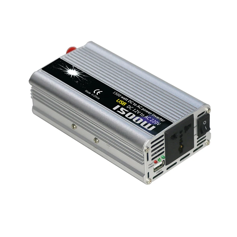 

Автомобильный инвертор 1500 Вт, солнечный инвертор, источник питания, стандарт США, преобразователь мощности европейского стандарта, 12 В/24 В постоянного тока в переменный ток 110 В/220 В