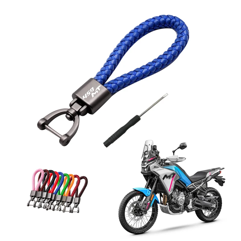 Neues 450 mt Zubehör für cfmoto cf450mt mt450 cf 450 mt 450 mt Motorrad Schlüssel ring Metall Schlüssel ring geflochtenes Seil Schlüssel bund