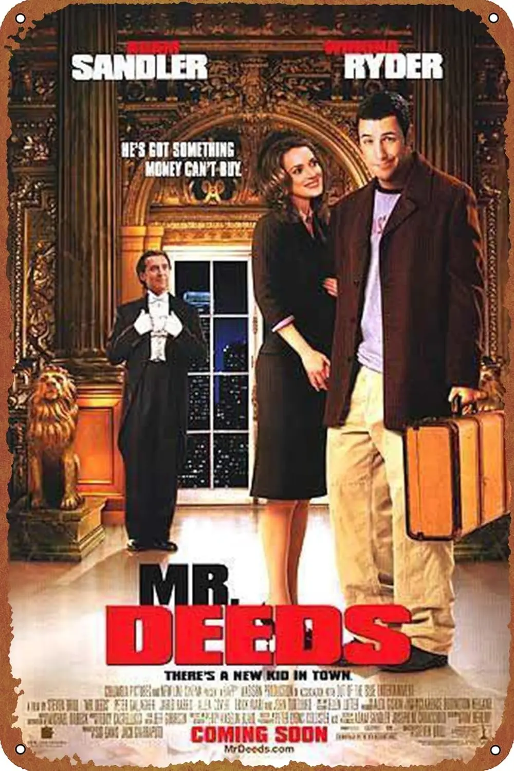 Mr. Deeds Movie Poster Metal Signs Vintage Bar Bathroom Kitchen Man Cave Garden Club Gift 12x8inch