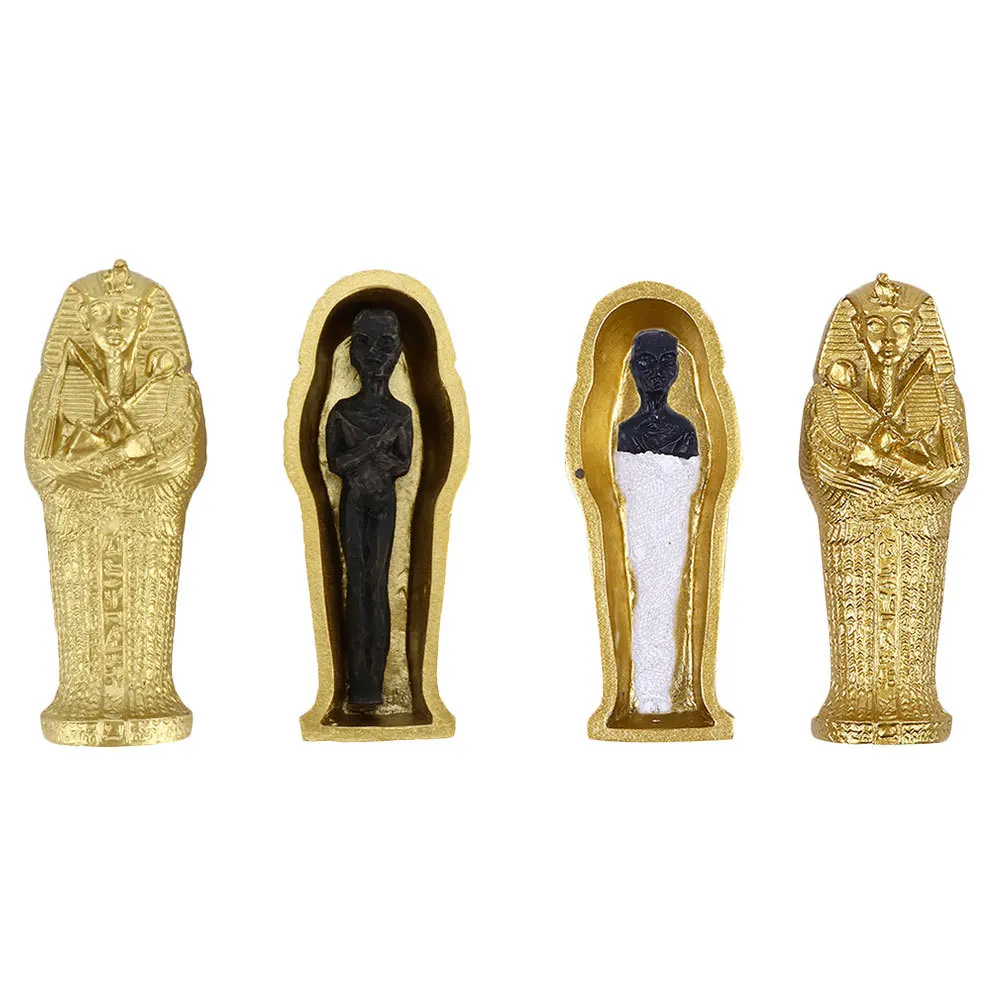 

2 Sets Figurines Home Decor Halloween Decorations Mummy Statu for Sculptures Statue Scary