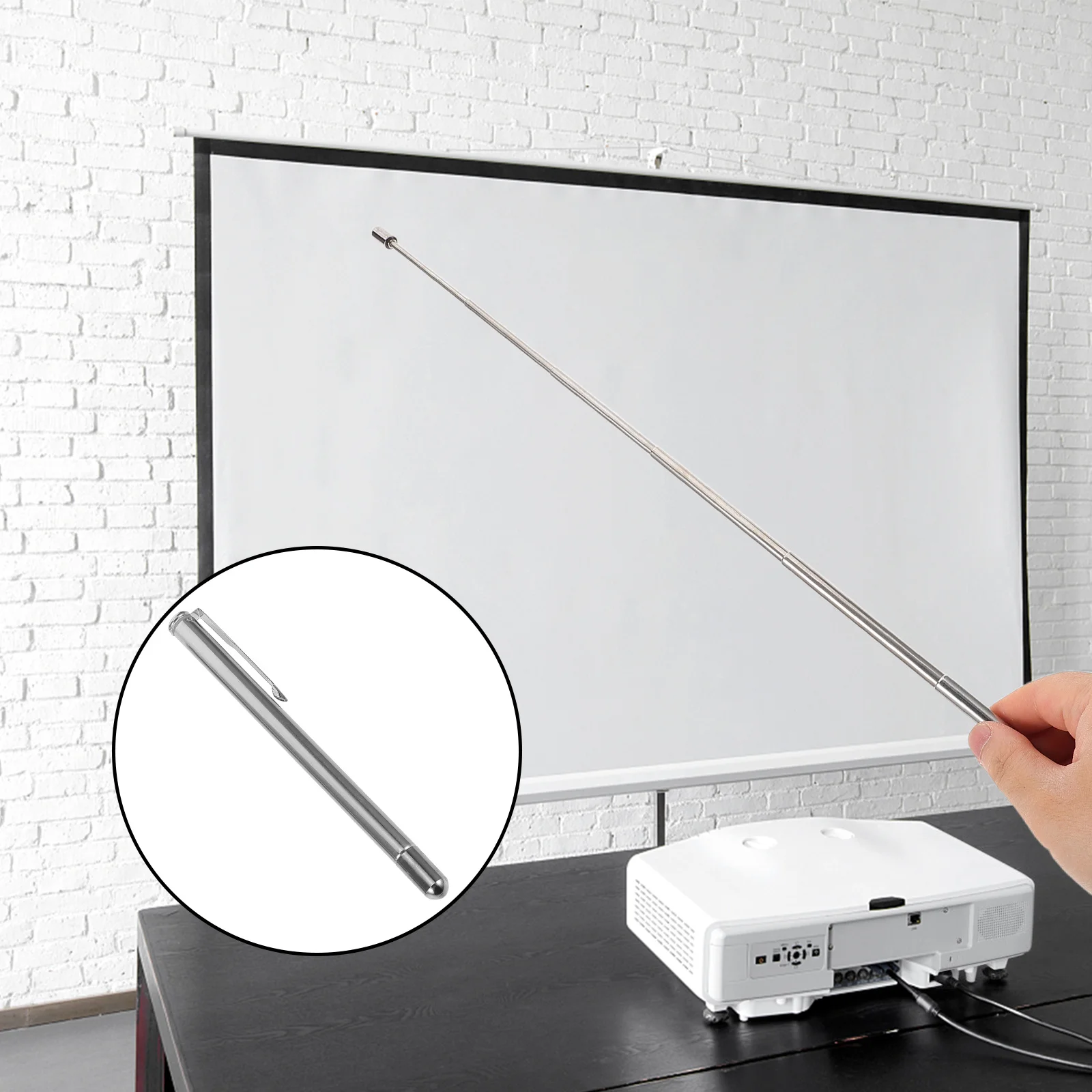 5Pcs Telescopic Finger Pointer Handheld Teaching Stick Clip Extendable Whiteboard Pointer Classroom Presentation Tool