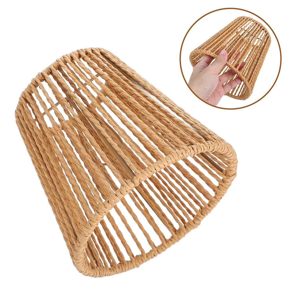 

4 шт., ручной работы, имитация ротанга, абажур, деревенский подвесной светильник, чехол для E27 E14, богемный бумажный веревочный абажур для гостиной