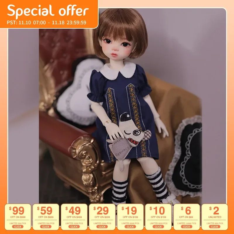 Fantasy Angel 1/6 BJD Doll Niki Fullset 29cm OB11 28 Anime Figure YOSD Resin Toy DIY Gift pukifee Cute Realistic