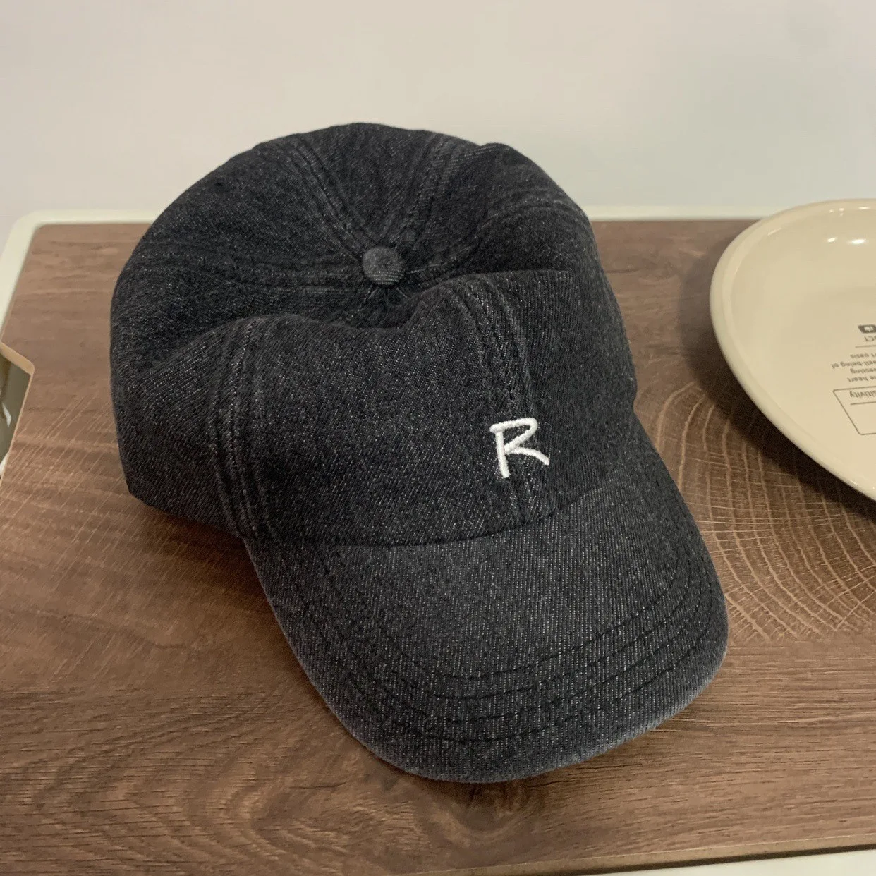 Letter R Hat Quality Embroidered Adjustable Cap Alphabet Women Men