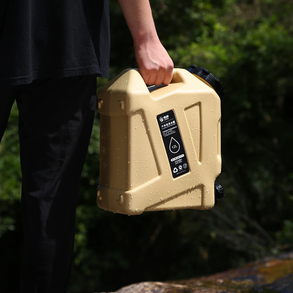 12L علبة المياه في حالات الطوارئ لا تسرب حاوية تخزين المياه BPA الحرة سعة كبيرة المشي لمسافات طويلة في الهواء الطلق الملحقات #2