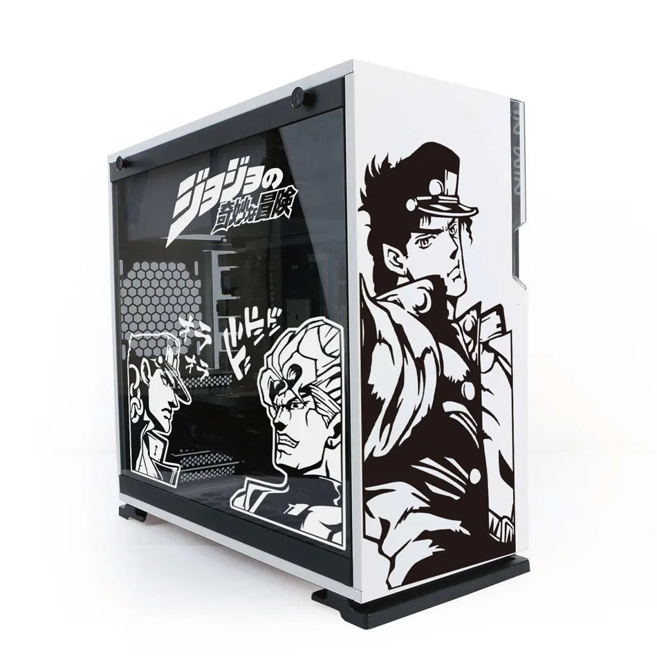 JoJo's Bizarre Adventure Vinyl Stickers for PC Case,Anime Decor Decals for Atx Gaming Computer Chassis Skin,Waterproof