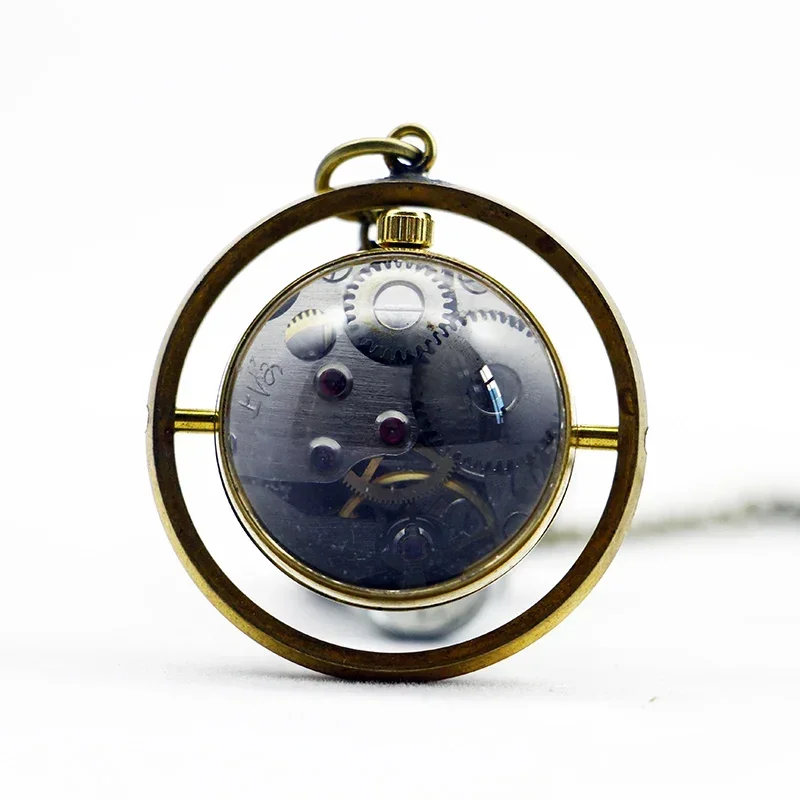 New Arrival Glass Dome Round Pocket Watch Personalised Pendant Necklaces Vintage Quartz Pocket&Fob Chain Watches