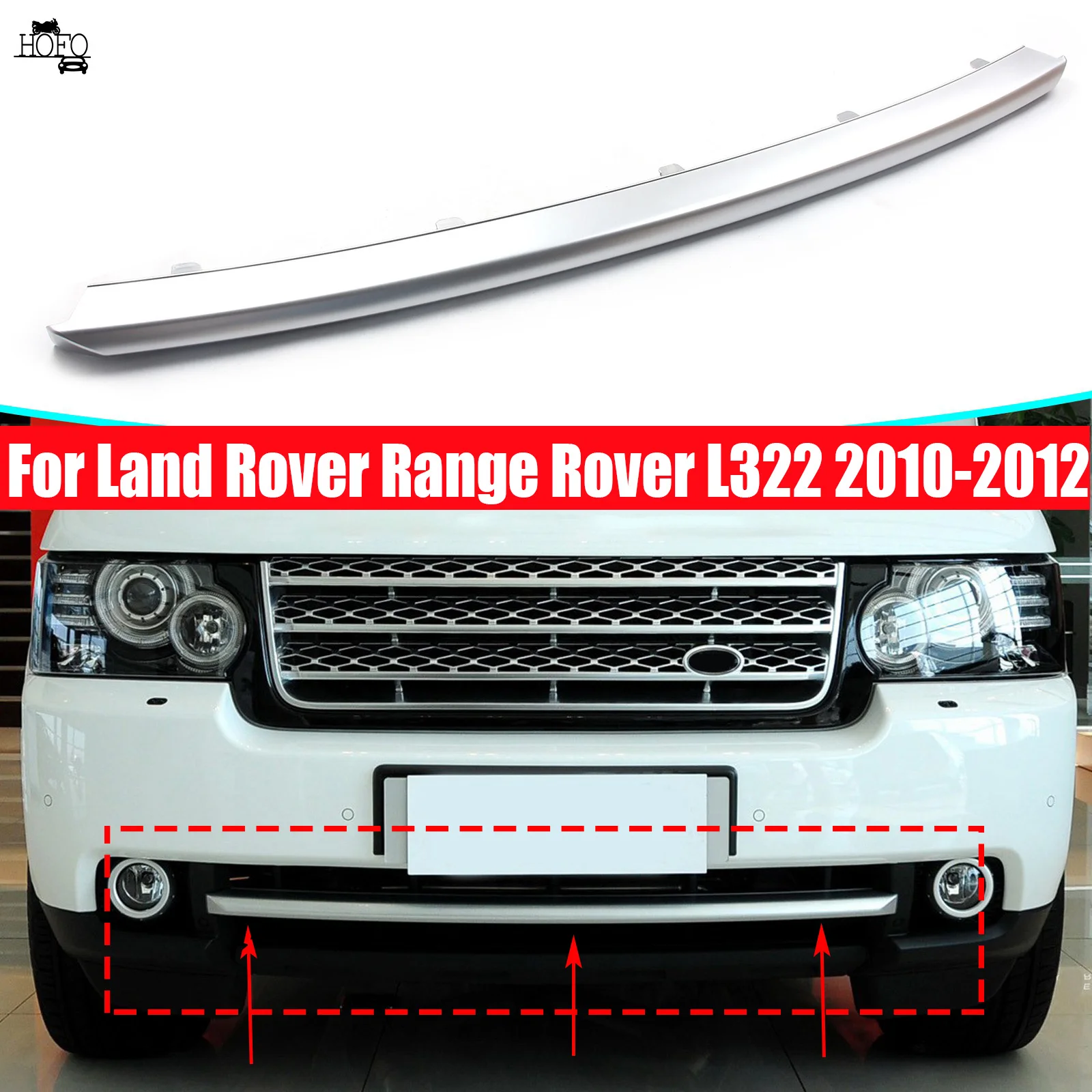 

Car Front Bumper Center Trim Decoration Cover Moulding For Land Rover Range Rover L322 2010 2011 2012