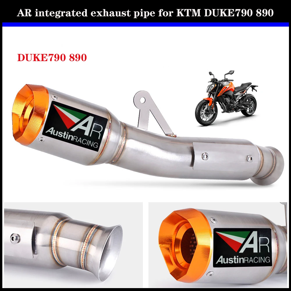 

Выхлопная труба мотоцикла Rafesno для KTM - DUKE 790 DUKE 890, улучшенная оранжевая Встроенная задняя часть автомобиля