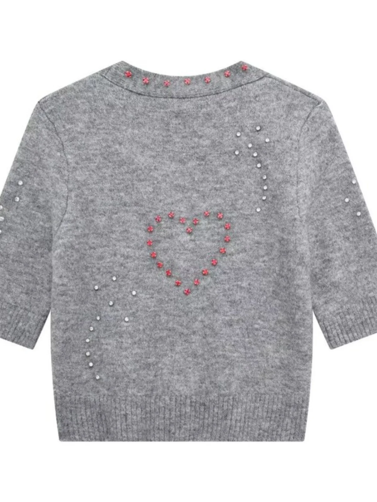 Cardigan tricoté ort Sve pour femmes, pull polyvalent en tissu Polyester, décoration de bijoux, doux, printemps 2024