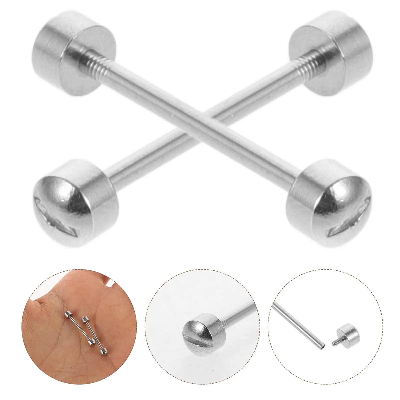 2pcs Rod Screw Tube Repair Tools Parts Screw-in Long Service Time Watch Strap Watch Screw Rods Link Rod Accessories