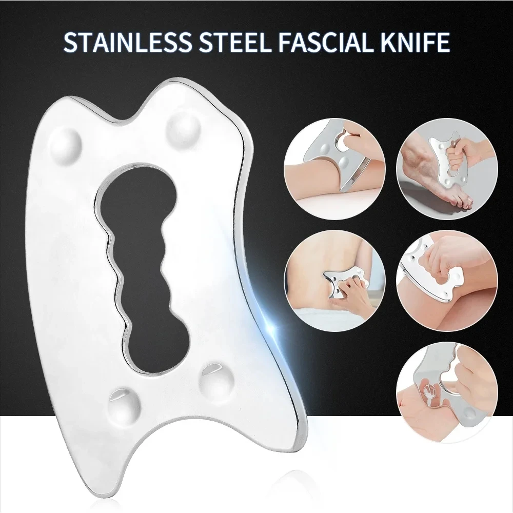 

Fitness Muscle Scraping Massager Skin Tissue Myofascial Release Physical Therapy Fascial Knife Gua Sha Scraper Stainless Steel