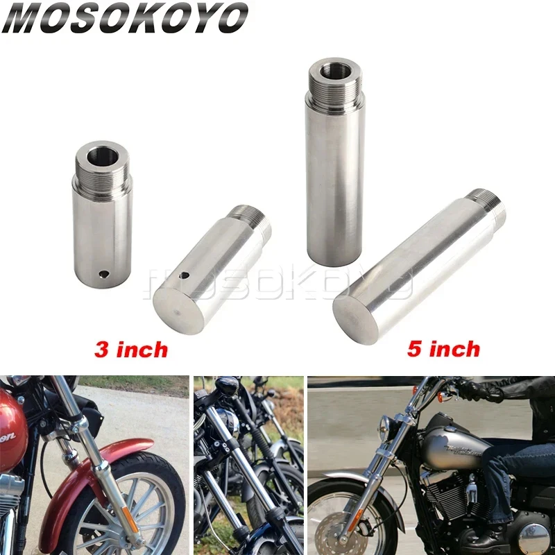 Estensioni del tubo della forcella da 40mm Extender in acciaio per Harley Sportster XL883 XL1200 XL Dyna Glide FXD accessori moto personalizzati