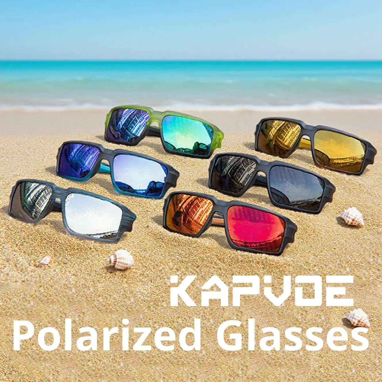 Kapvoe Polarisierte Angeln Sonnenbrille Radfahren Gläser Männer Mountainbike Fahrrad Brillen Frauen Sport Brille Straße Geschwindigkeit Fahren
