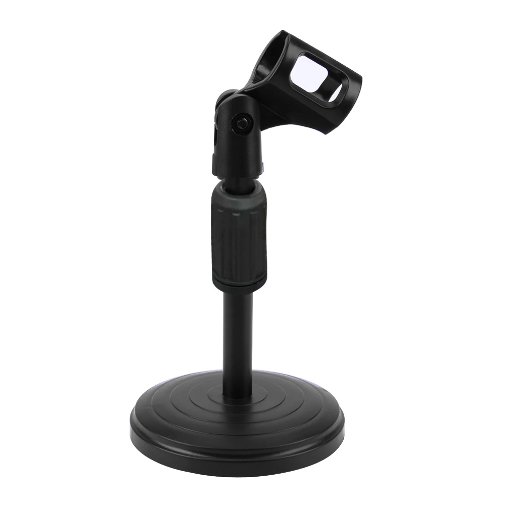 Foldable Desk Table Microphone Clip Stand Mic Tripod Adjustable Holder