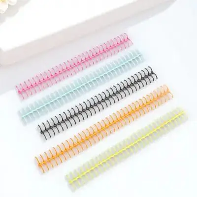 

11 Pcs Loose Leaf Notebook Coils Plastic Binding Spines Spiral Helical File Customize Book Flexible Use Retro Style