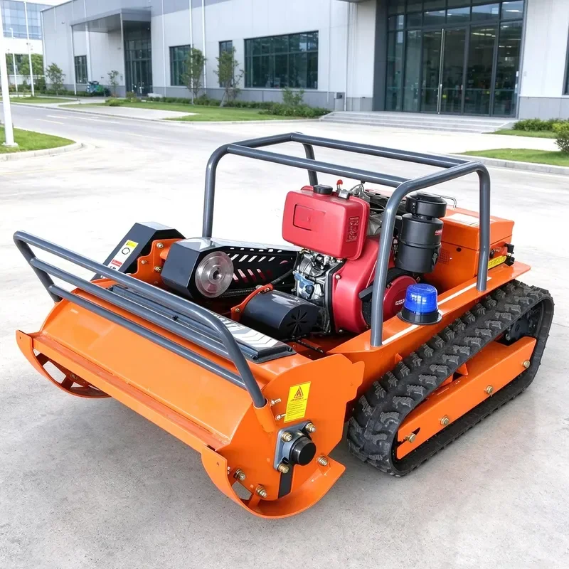 Free Delivery All-Terrain Diesel Engine Small Grass Cutter Cutting Width 80cm 100cm Remote Control Lawn Mower