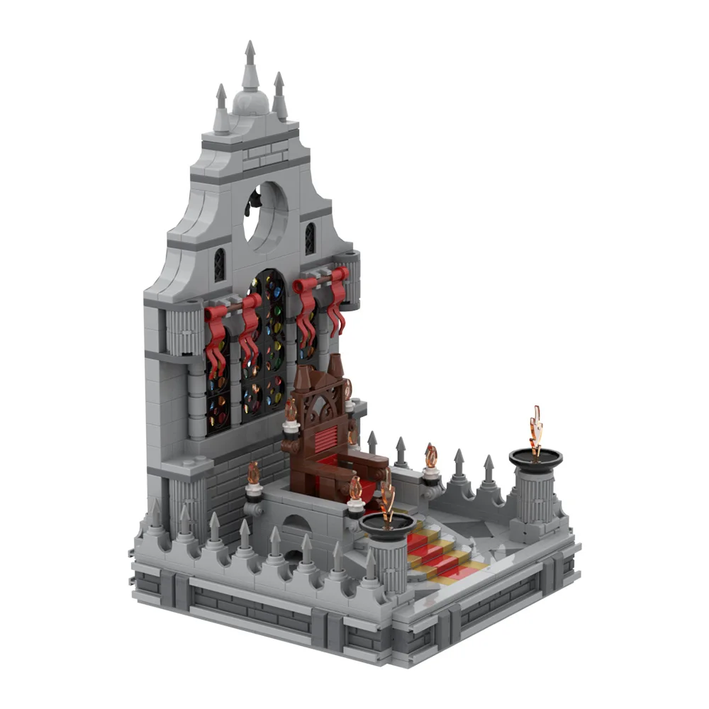 MOC Strahd's Throne Room Model Buiding Blocks Dungeonsed Game Scene Mini Kingdom Palace Throne Room Brick Toy Gift