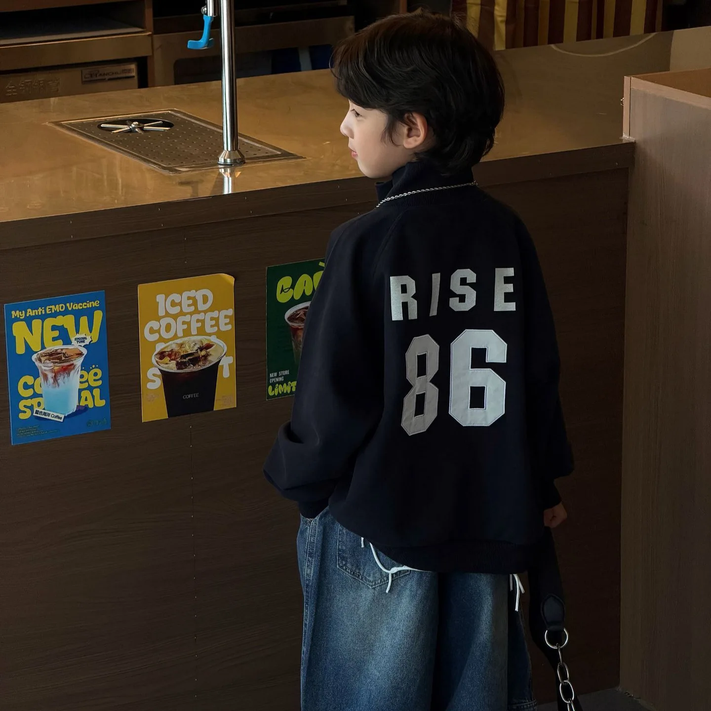 Autumn New Kids Korean Style Fashion Letter Print Hoodie 2026 Children Clothing Boys Handsome Loose Casual Versatile Top