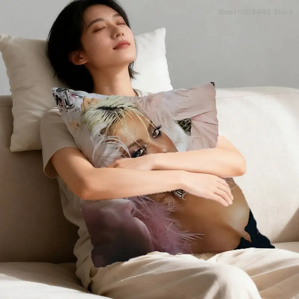 Dirty B-Blonde B-Bebe R-Rexha Pillow Case Print Polyester Fiber 40X40 cm Home Sofa Throw Cushion Cover Decoration