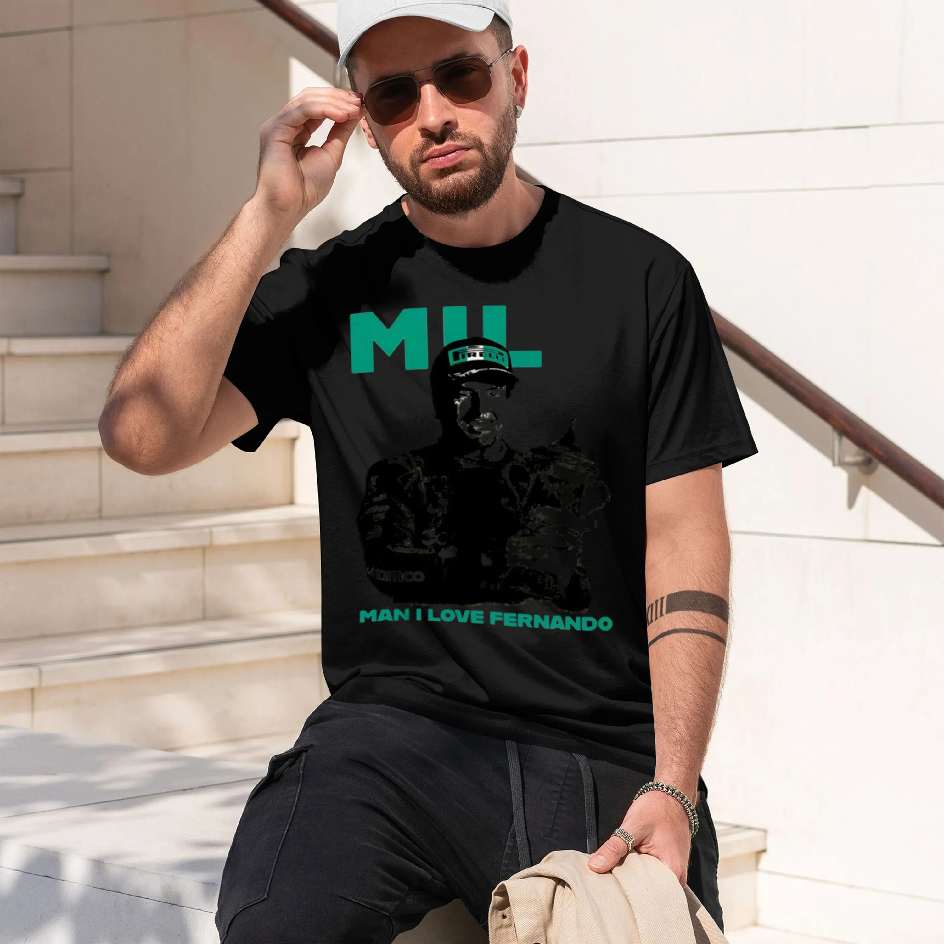 Summer 2026 Kander Fernan Alonso Graph T-shirt High Quty Stylish Casl Breathable Men's Crew Neck Print T-shirt 2026 New Model Me