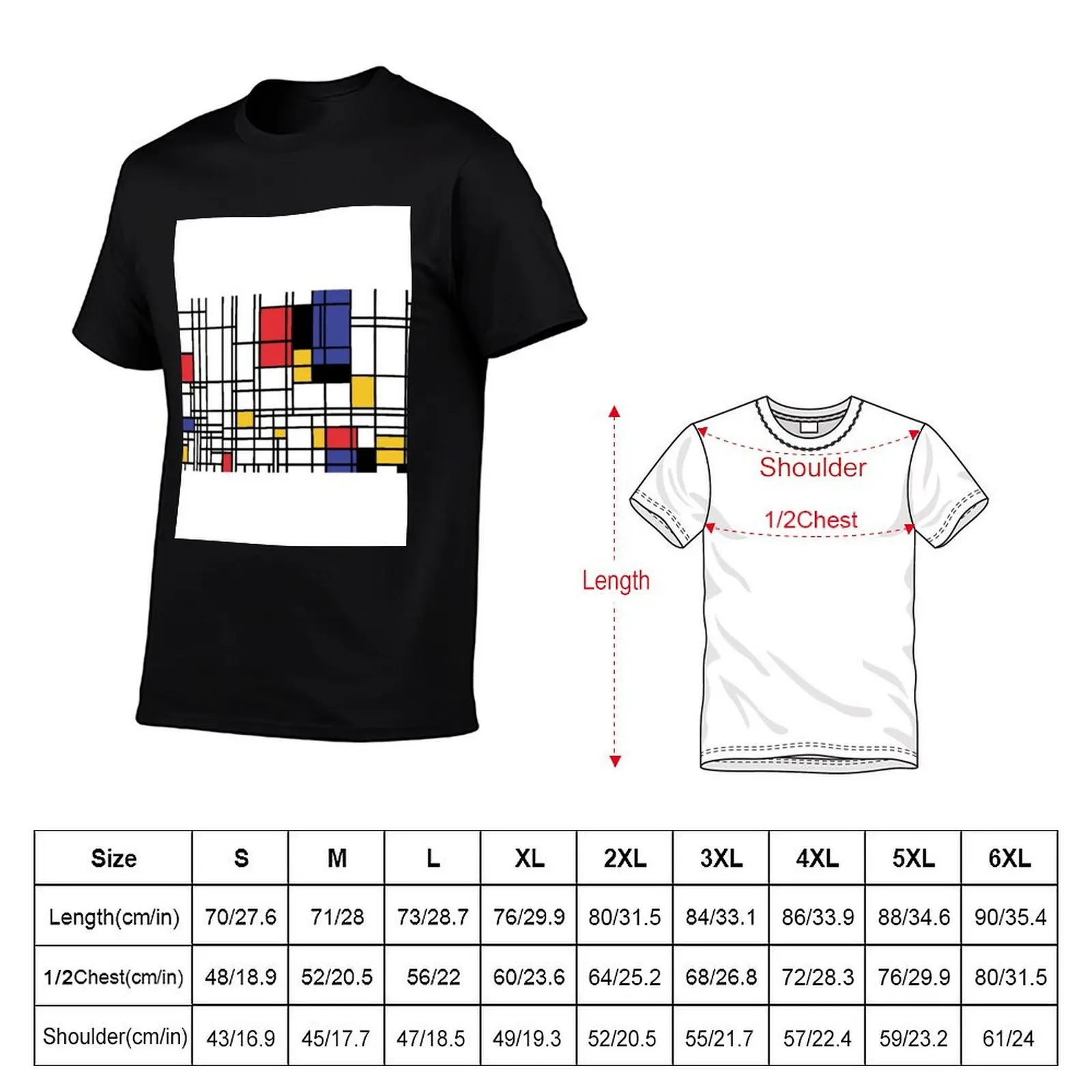 Mondrian T-Shirt basketball graphic tees designer shirts shirts graphic customs shirts men