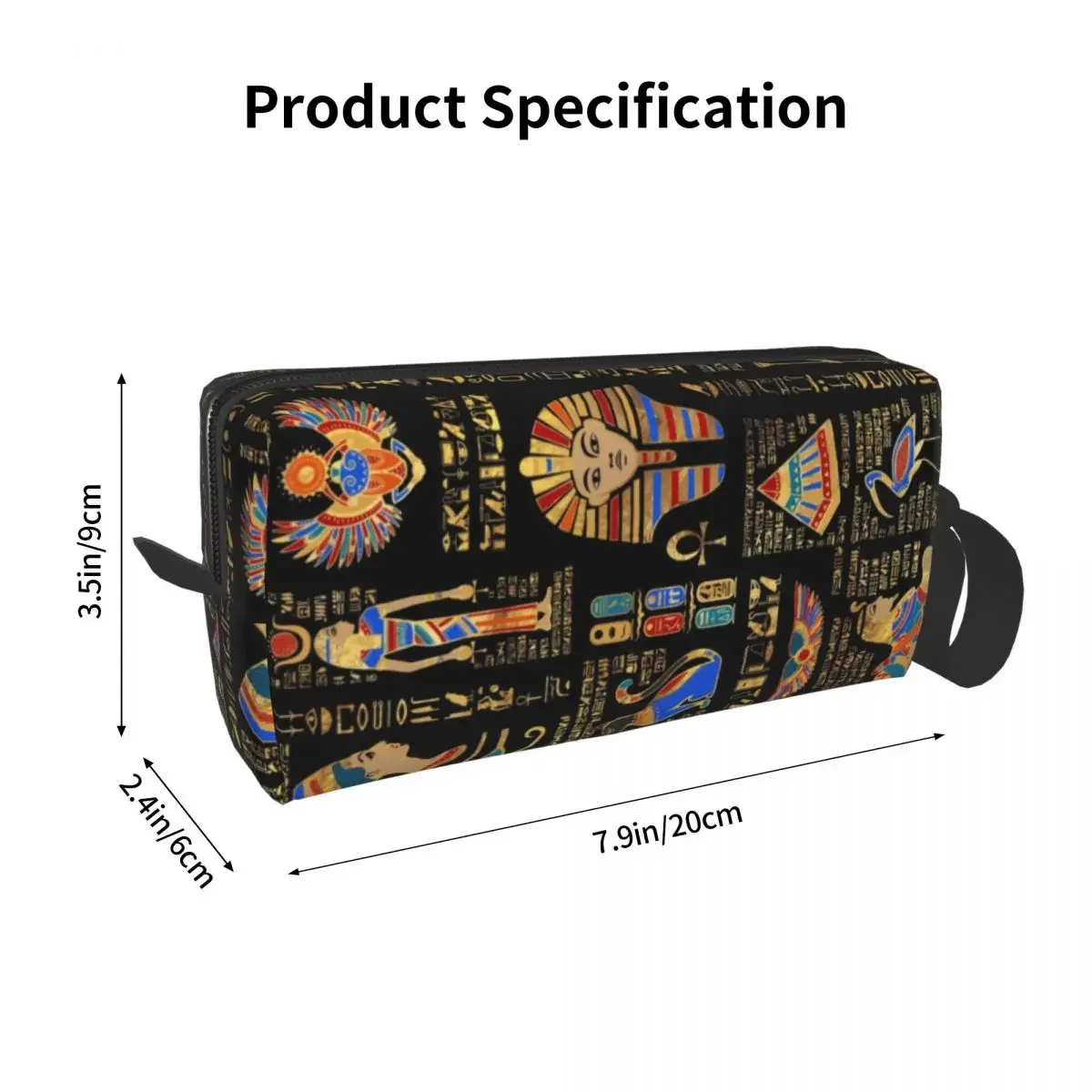 Egyptian Hieroglyphs And Deities Travel Cosmetic Bag Ancient Egypt Art Toiletry Makeup Organizer Ladies Beauty Storage Dopp Kit